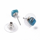 Natural Apatite Ear Studs(EJEW-K091-01P-02)-3