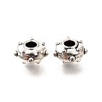 Tibetan Style Alloy Beads, Cadmium Free & Lead Free, Flat Round, Antique Silver, 11x5.5mm, Hole: 3mm, about 565pcs/1000g(TIBE-L008-22AS)