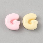 Opaque Resin Beads, Letter, Letter G, 10.5~14x8~13x5~6mm, Hole: 1.2~1.4mm(RESI-WH20005-13G)