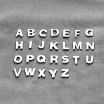 Sterling Silver Beads, with S925 Stamp, Letter A~Z, Letter N, 8x9mm, Hole: 4mm(STER-WH20005-02N)