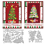Christmas Tree Carbon Steel Cutting Dies Stencils, for DIY Scrapbooking, Photo Album, Decorative Embossing Paper Card, Greeting Card Mold, 93~109x112~159x0.8mm, 2pcs/set(DIY-WH0309-2394)