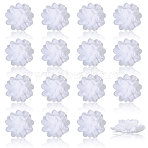 Felt Hair Finding, Flower, for Hair Pin, Clothing, White, 66~70x23~24mm(FIND-WH0139-324B-01)