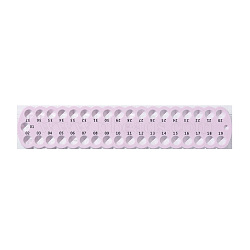 Plastic Cross Stitch Thread Holder, Embroidery Floss Organizer, Winding Plate, Sewing Accessories Board with 37 Holes, Pearl Pink, 60x300mm(SENE-PW0001-007C)