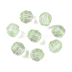 Transparent Acrylic Beads, Faceted, Cone, Lime, 6mm, Hole: 1.2mm, 4545pcs/500g(OACR-Q015-03E)