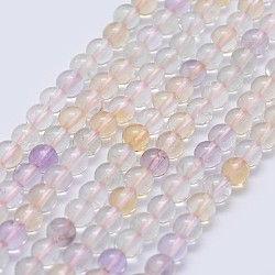Natural Quartz Beads Strands, Round, 4~4.5mm, Hole: 0.7mm, about 96pcs/strand, 15.75 inch(40cm)(G-I206-54-4mm)