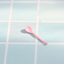 Miniature Resin Spoon Ornaments, Micro Landscape Garden Dollhouse Accessories, Pretending Prop Decorations, Pearl Pink, 22x5mm(BOTT-PW0002-146C)