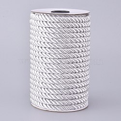 Nylon Thread, for Home Decorate, Upholstery, Curtain Tieback, Honor Cord, White, 8mm, 20m/roll(NWIR-E027-14A-01)