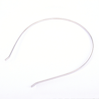 Hair Accessories Iron Hair Band Findings, Platinum, 140x118.5x3mm