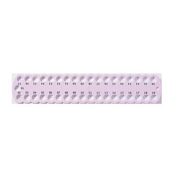 Plastic Cross Stitch Thread Holder, Embroidery Floss Organizer, Winding Plate, Sewing Accessories Board with 37 Holes, Pearl Pink, 60x300mm