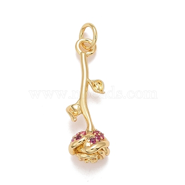 Pendentifs en laiton micro pave violet zircone cubique(KK-M229-52G)-2