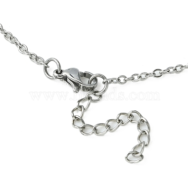 304 cadenas portacables de acero inoxidable bolsa de macramé soporte de piedra vacío para hacer collares con colgantes(NJEW-TA00084-01)-5