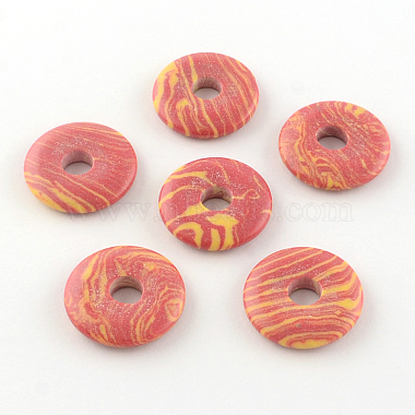 Dyed Donut/Pi Disc Mixed Stone Pendants(G-R338-M)-2
