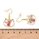 Alloy & Dried Flower Dangle Earrings(EJEW-Z169-01G-03)-3