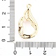 Brass Micro Pave Clear Cubic Zirconia Pendant Cabochon Settings(KK-Q794-02A-G)-3