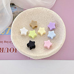 Opaque Acrylic Beads, Large Hole Beads, Star, Mixed Color, 22.5x22.1x14mm, Hole: 6.5mm, about 126pcs/500g(OACR-N163-60)