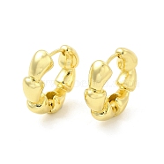 Brass Trapezoid Wrap Hoop Earrings for Women, Light Gold, 21.5x23x6.5mm, Pin: 0.8mm(EJEW-E273-18LG)