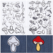 PVA Water-soluble Embroidery Aid Drawing Sketch, Mushroom, 297x210mmm, 2pcs/set(DIY-WH0514-016)