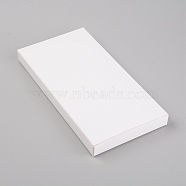Paper Cardboard Boxes, Jewelry Box, Baby Shower Gift Box, Rectangle, White, 22.5x11.5x2cm(CON-WH0079-98G)