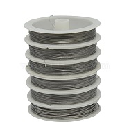 Mixed Size Original Color Light Grey, Tiger Tail Wire, Nylon-coated Stainless Steel, 0.38mm, 0.3mm, 0.5mm, 0.6mm, 0.8mm, 1mm(TWIR-X0001)