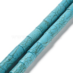 Synthetic Howlite Beads Strands, Dyed, Column, 11.5x7.5mm, Hole: 1.2mm, about 387pcs/500g(TURQ-F018-06)