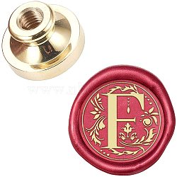 DIY Scrapbook, Brass Wax Seal Stamp Head, Letter F, Golden, 25x14mm(AJEW-WH0099-650)