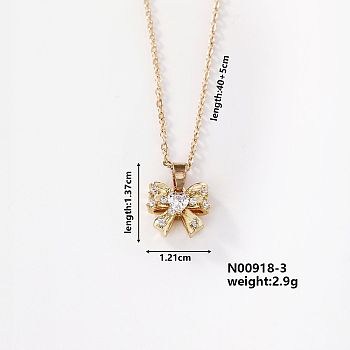 Fashionable and Elegant Butterfly Brass Rhinestone Pendant Necklaces, with Cable Chain for Women Girl, Golden, 15.75 inch(40cm)+5cm