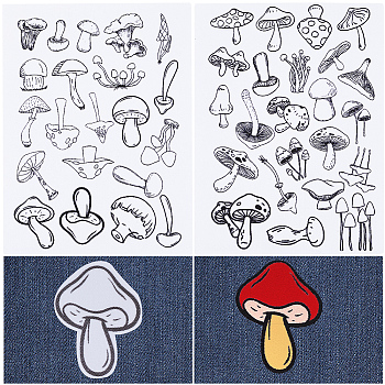 PVA Water-soluble Embroidery Aid Drawing Sketch, Mushroom, 297x210mmm, 2pcs/set