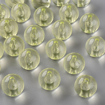 Transparent Acrylic Beads, Round, Light Yellow, 16x15mm, Hole: 2.8mm, about 220pcs/500g