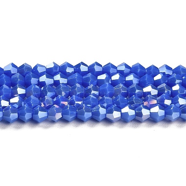 Medium Blue Bicone Glass Beads