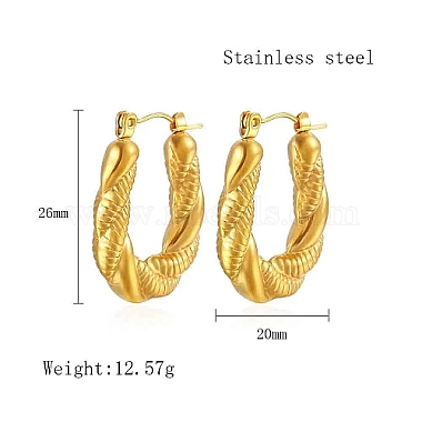 304 Stainless Steel Hoop Earrings(IQ5375-1)-4