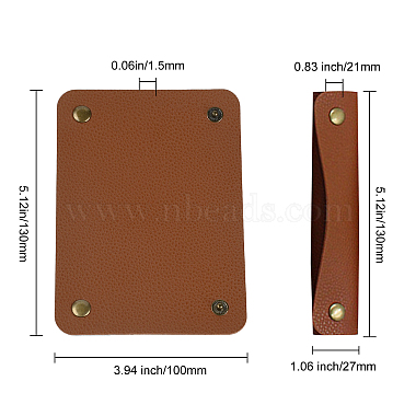 gorgecraft 2 pcs veste de protection en simili cuir pour sangle de sac(FIND-GF0001-62B)-2