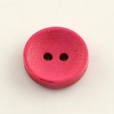 2-Hole Dyed Wooden Buttons(BUTT-R031-036)-2