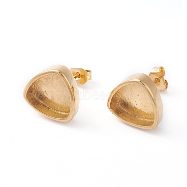 Golden Brass Stud Earring Findings