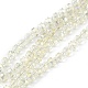Transparentes perles de verre de galvanoplastie brins(EGLA-F153-FR02)-1