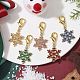 Christmas Sonwflake Alloy Enamel Pendant Decorations(HJEW-JM01511)-2