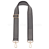 Arrows Pattern Adjustable Nylon Bag Strap, with Zinc Alloy Clasps, for Bag Replacement Accessories, Gainsboro, 80~130x3.7cm(FIND-WH0092-41B)