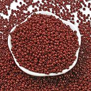 TOHO Round Seed Beads, Japanese Seed Beads, (46) Opaque Oxblood, 8/0, 3mm, Hole: 1mm, about 10000pcs/pound(SEED-TR08-0046)