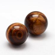 Grade A Natural Tiger Eye Round Beads, Gemstone Sphere, No Hole/Undrilled, 6mm(G-L451-02-6mm)