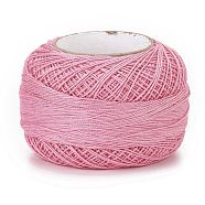 21S/2 8# Cotton Crochet Threads, Mercerized Cotton Yarn, for Weaving, Knitting & Crochet, Flamingo, 1mm, 50g/roll(YCOR-A001-01C)