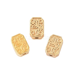 925 Sterling Silver Beads, Rectangle, Real 18K Gold Plated, 6x4x2.5mm, Hole: 1mm(STER-P060-18G)