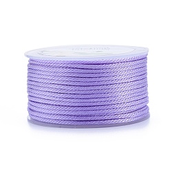 Polyester Braided Cords, for Jewelry Making Beading Crafting, Lilac, 2mm, about 21.87 yards(20m)/roll(OCOR-I006-A01-12)