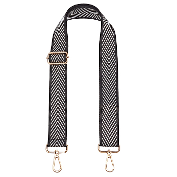 Arrows Pattern Adjustable Nylon Bag Strap, with Zinc Alloy Clasps, for Bag Replacement Accessories, Gainsboro, 80~130x3.7cm