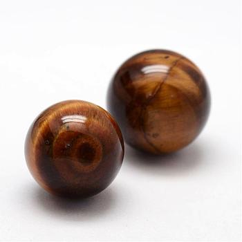 Grade A Natural Tiger Eye Round Beads, Gemstone Sphere, No Hole/Undrilled, 6mm