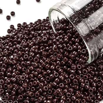 TOHO Round Seed Beads, Japanese Seed Beads, (46) Opaque Oxblood, 11/0, 2.2mm, Hole: 0.8mm, about 1103pcs/10g