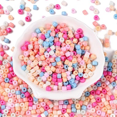 Opaque Baking Paint Glass Seed Beads(SEED-T008-02-M02)-2