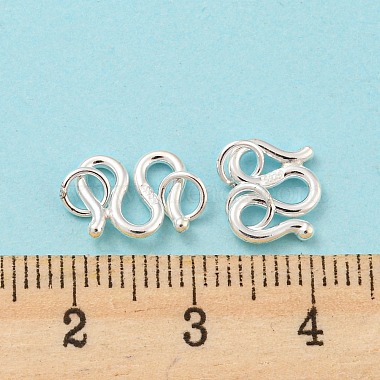 925 Sterling Silber S Haken Verschlüsse(STER-K175-06A-S)-4