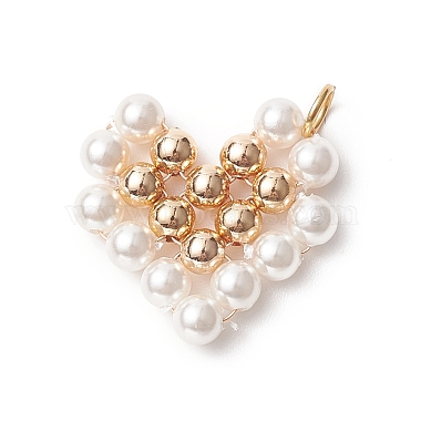 Real 18K Gold Plated White Heart Shell Pearl Pendants