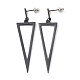 Boucles d'oreilles pendantes en alliage avec triangle creux pour femmes(EJEW-WH0018-31EB)-1