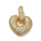 Rack Plating Brass Micro Pave Clear Cubic Zirconia Pendants(KK-R158-11G)-1