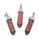 Synthetic Goldstone Pointed Pendants(G-G795-01P-14)-1